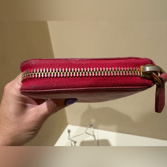 Prada Saffiano Raspberry Pink Zippy Continental Wallet - Picture 14 of 15